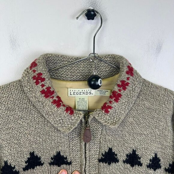 Vintage Eddie Bauer Women's Cowichan Skier Alpine Zip Up Cardigan Size XS - Picture 5 of 7